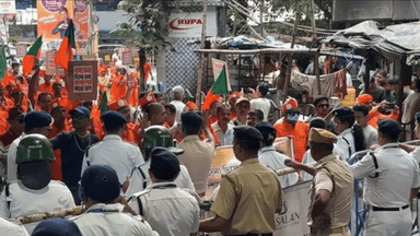 Police stopped Bangasena while trying to besiege Bangladesh mission in Kolkata