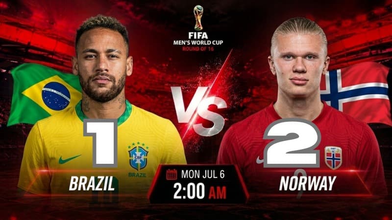 Brazil vs Norway —World Cup: Live score and match stats