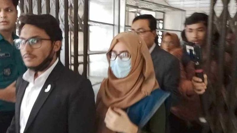 Urmi granted bail after surrendering in court