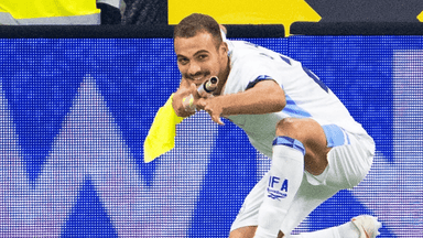 Israeli footballer shown red card for celebrating with gun-firing gesture
