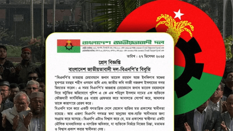 BNP demands release of man arrested over 'derogatory' remarks on Tarique Rahman