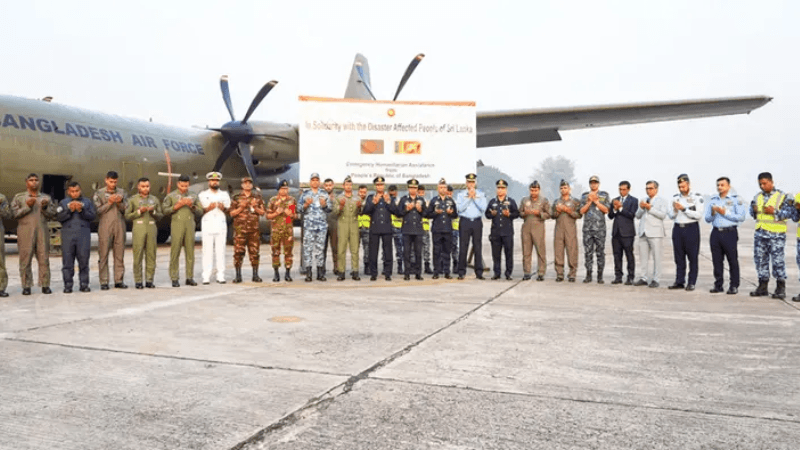 Bangladesh sends relief aid to cyclone and flood victims in Sri Lanka