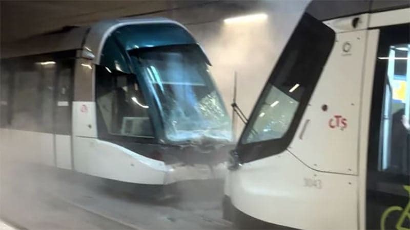 Dozens injured as 2 trams collide in the French city of Strasbourg