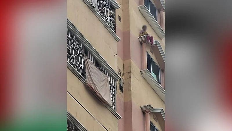 Girl trapped on sixth-floor ledge in Feni while trying to flee madrasa