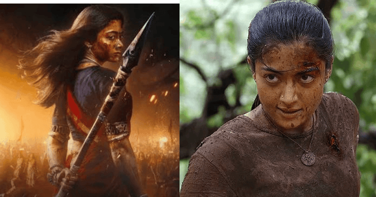 Rashmika's fierce look in 'Maisa', actress in action with a sickle