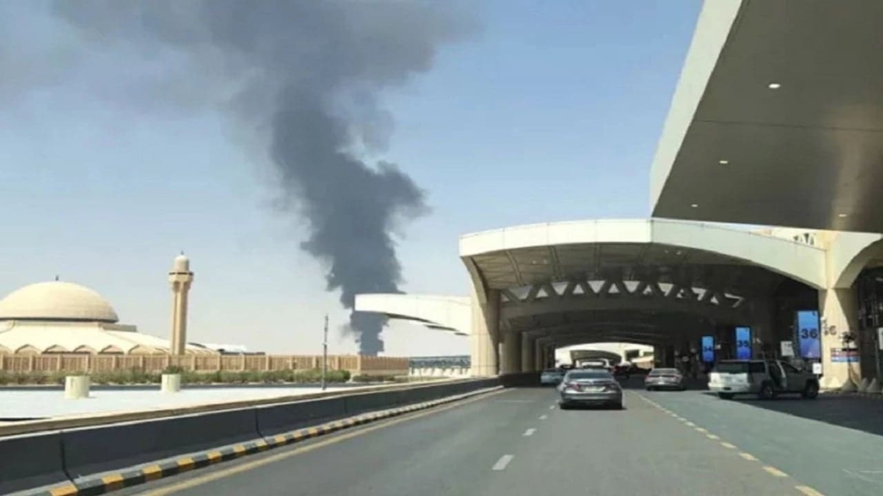 Houthi missile attack on Riyadh airport again