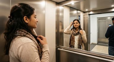Elevator mirrors: Not just for grooming