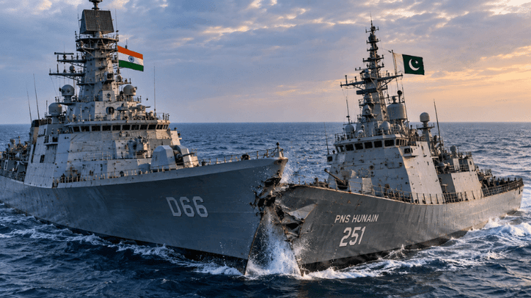 Indian, Pakistani warships collide in Arabian Sea; Delhi lodges protest