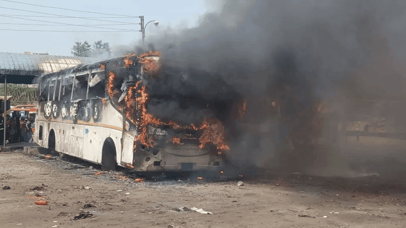 Fire guts three buses in Cumilla