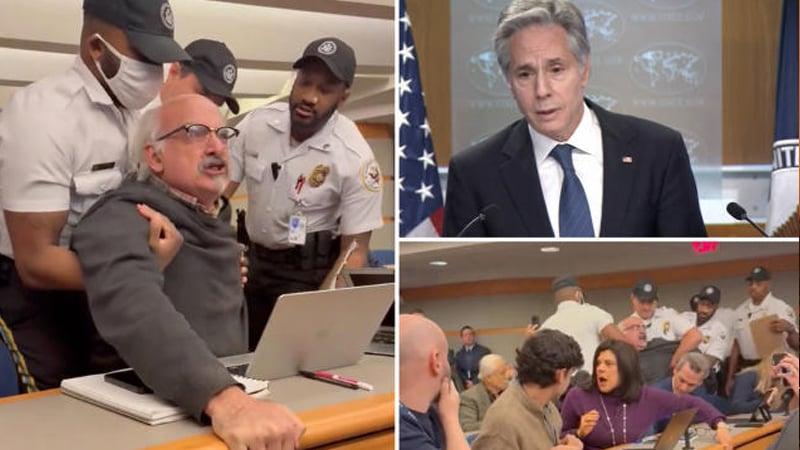 Chaos unfolds at Blinken's farewell press conference, 2 journalists removed