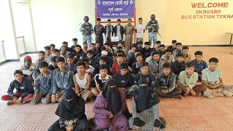 Women and children aming 55 rescued, 5 held from Teknaf coast