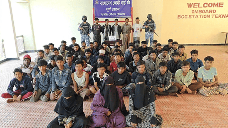 Women and children aming 55 rescued, 5 held from Teknaf coast