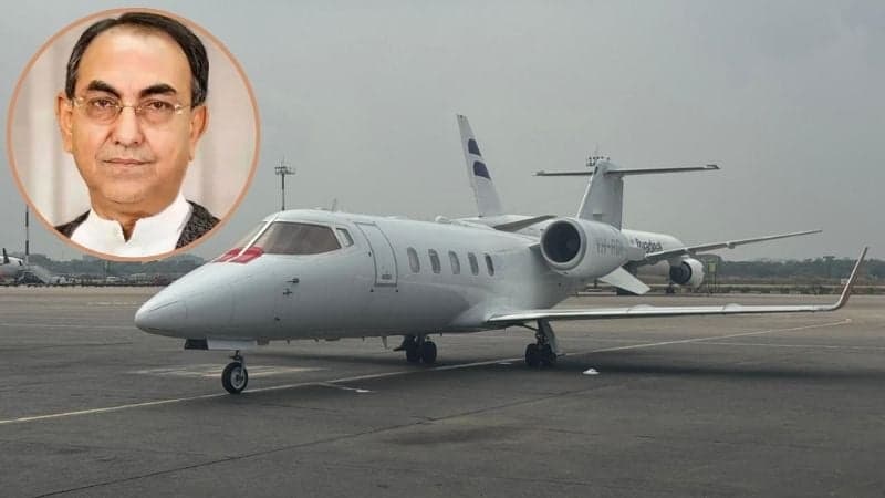 Air ambulance carring Mirza Abbas departs for Singapore