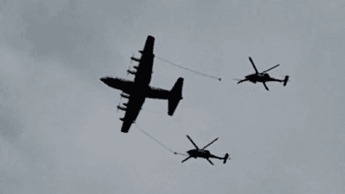 US helicopter searching for missing pilots shot down