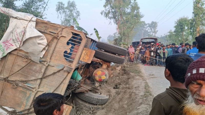 Woman killed as truck ploughs into their house in Lalmonirhat