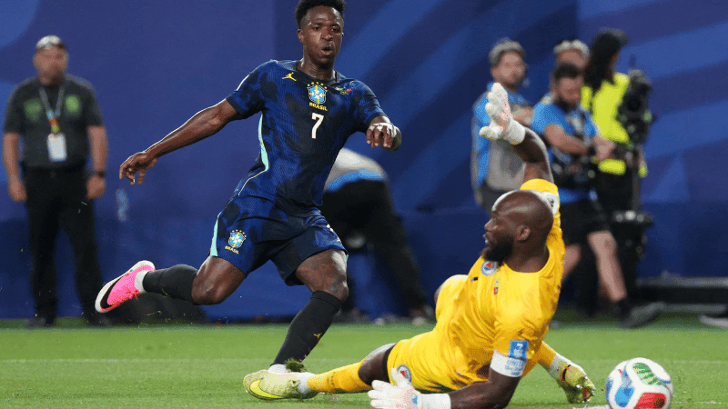 First-half demolition: Vinícius Júnior extends Brazil's lead to 3-0