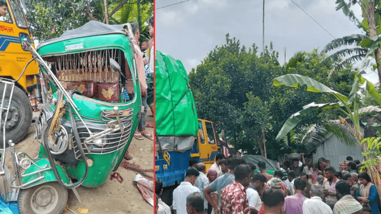 Two killed, four injured in truck-CNG collision in Trishal