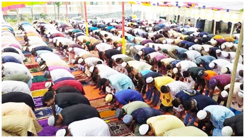 Eid being celebrated at some places in Chandpur