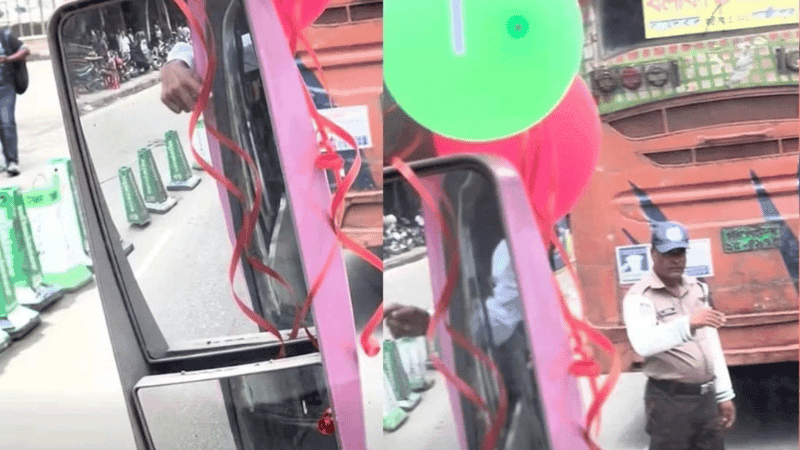 Pink Bus involved in accident hours after Dhaka launch