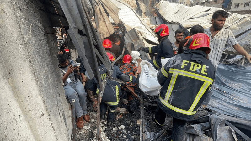Five bodies recovered after fire at gaslighter factory in Kadamtali
