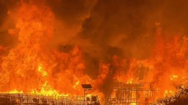 Fire destroys 30 shelters at Rohingya Camp in Ukhiya