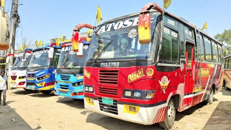 Bus services suspended on Naogaon-Bogura-Dhaka route