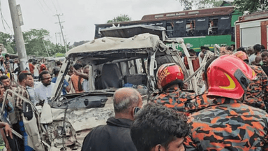 Three killed, seven cows dead in bus-pickup collision in Kishoreganj