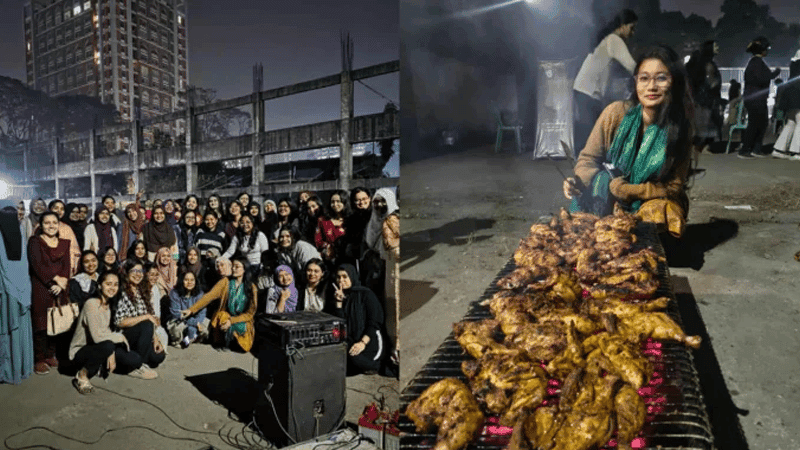 DU female student leaders stage protest demanding discrimination-free campus