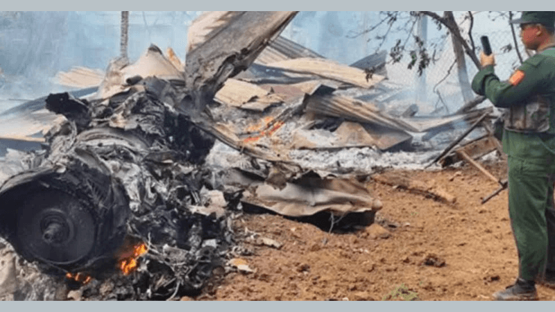 Myanmar rebel group claims downing of military jet near Mandalay