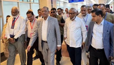 President Mirza Fakhrul arrives in Sylhet