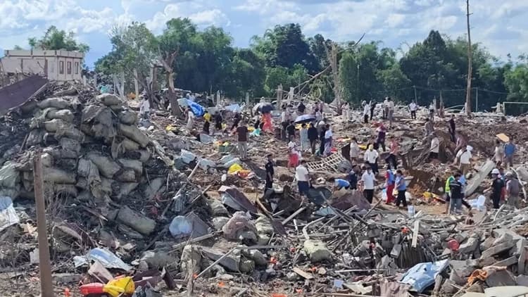 55 killed in massive explosion near China border in Myanmar