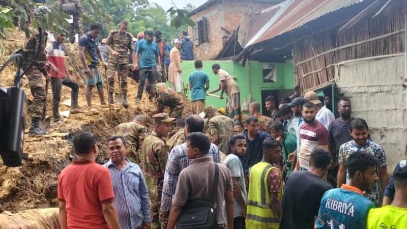 সিলেটে টিলা ধস, ৩ জনের মরদেহ উদ্ধার