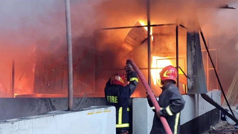 Garment warehouse catches fire in Gazipur