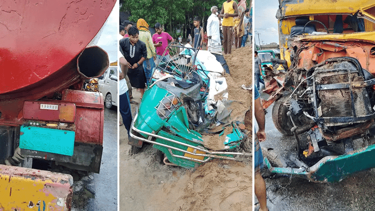 Three-vehicle collision claims 2 lives in Habiganj
