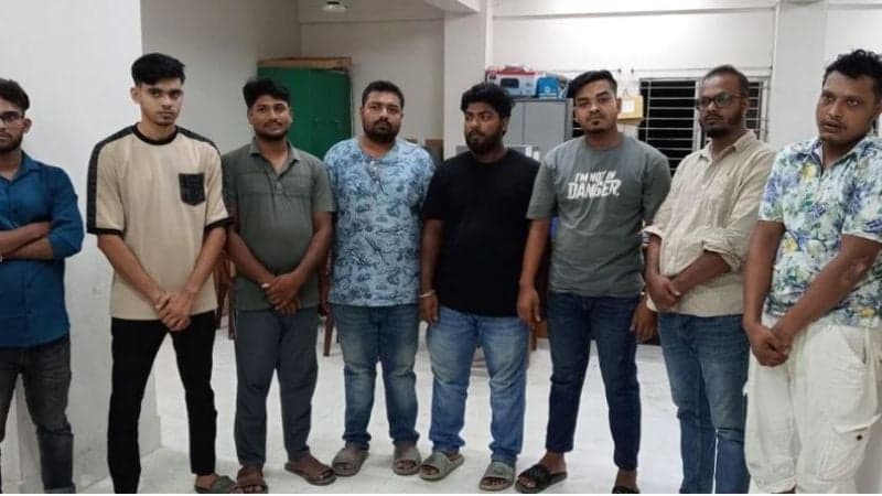 Eight Jubo League leaders arrested during secret meeting in Dhaka