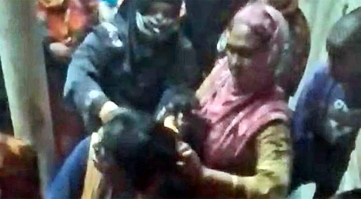 Four held for torturing woman tying hands, cutting hair