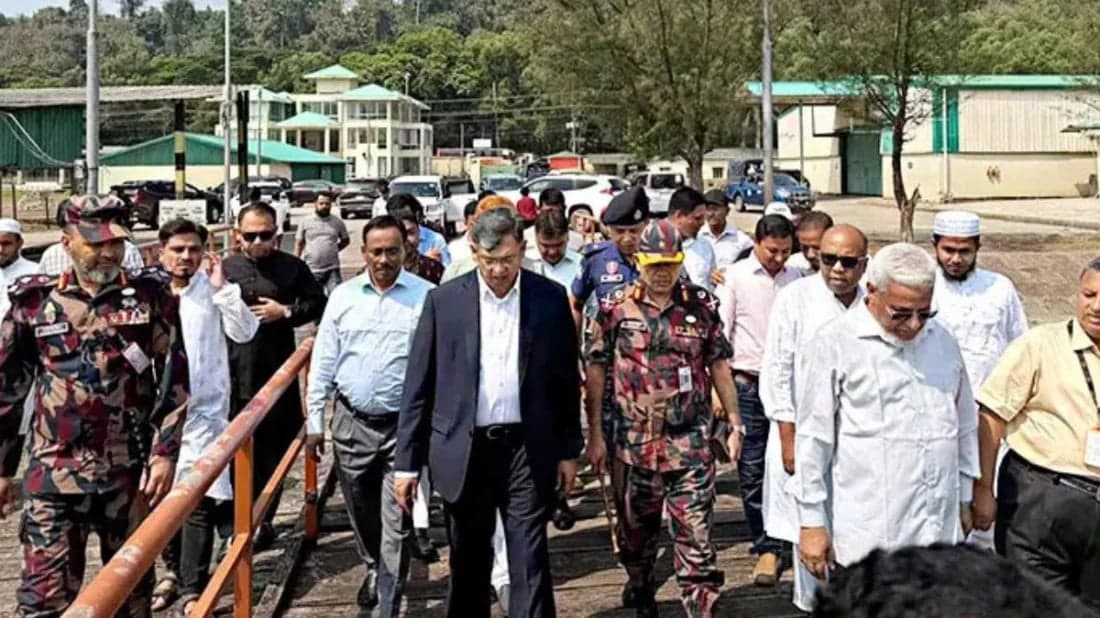 Home minister inspects Teknaf land port amid year-long trade suspension