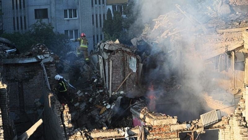 Russian strikes kill at least 14 across Ukraine; Poland reports airspace alert