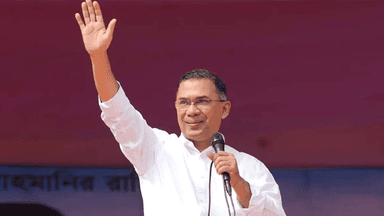 Tarique Rahman arrives in Barishal rally