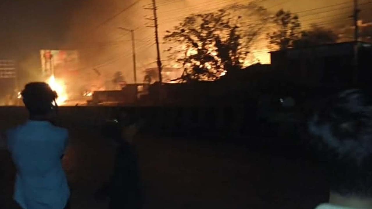 Massive fire breaks out at LPG pump in Cox's Bazar