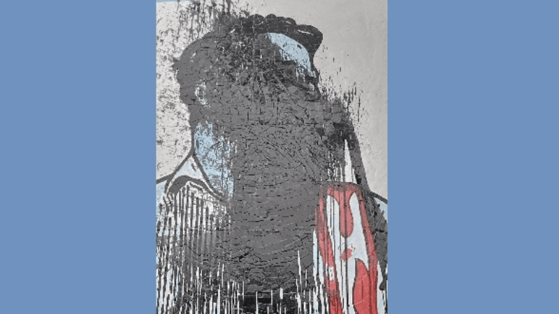 Mir Mughdho memorial defaced with black paint in Brahmanbaria