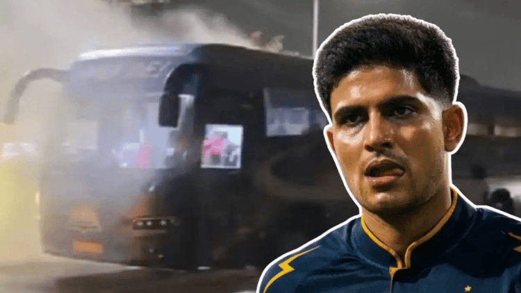 Gujarat's bus catches fire after losing in final