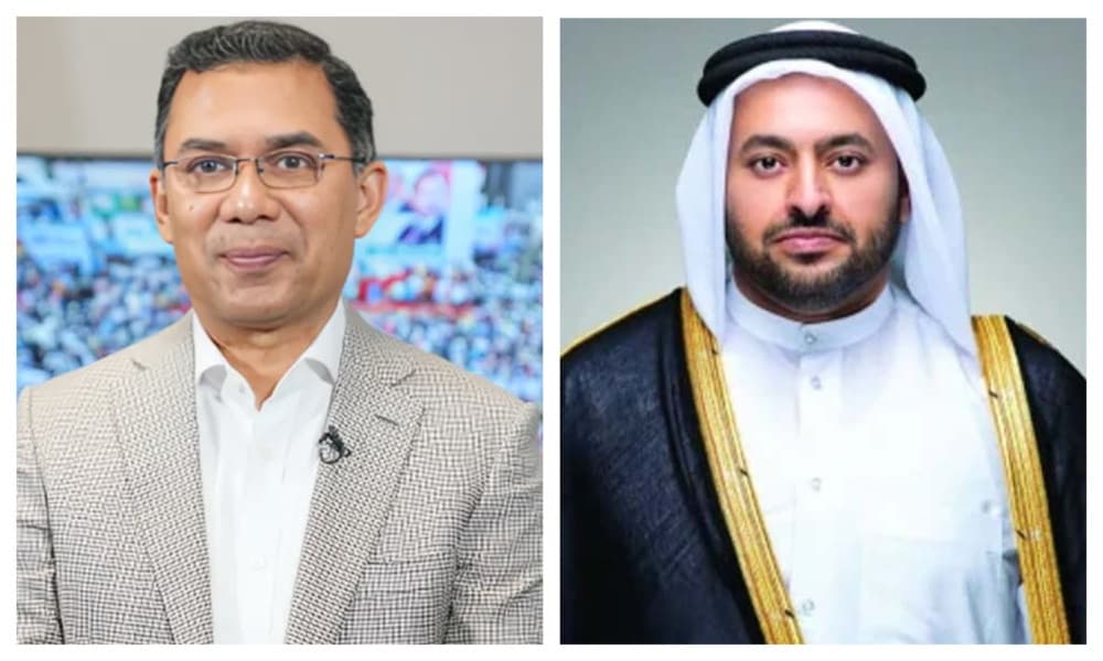 Tarique Rahman speaks with Tarique Rahman Qatari State Minister for Foreign Affairs