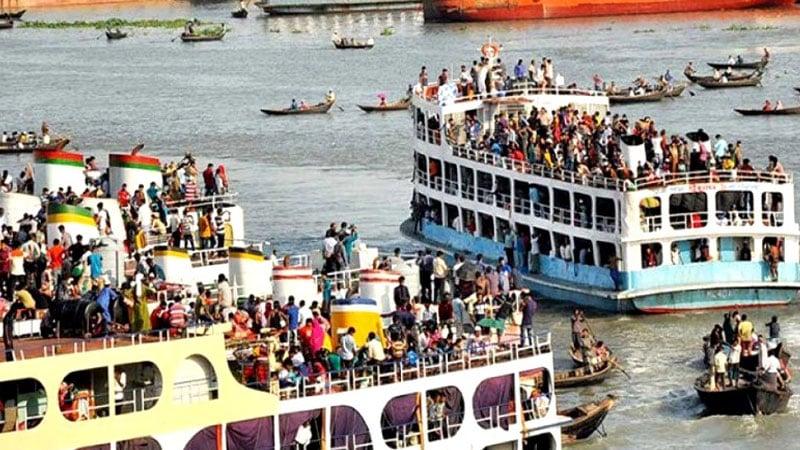 Over 2 million people likely to leave Dhaka by waterways during Eid