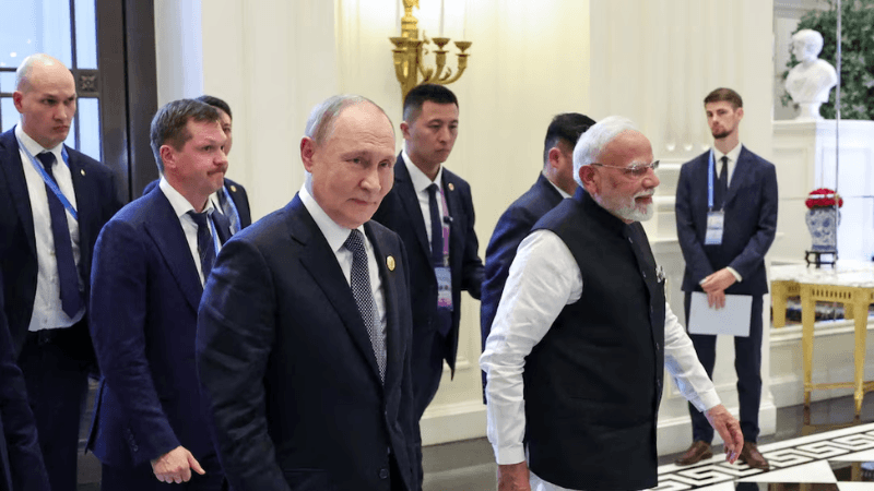 Russia's Putin arrives in India for summit talks with Modi