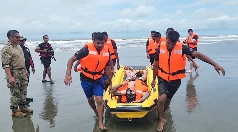 Fire service members receive training in Cox’s Bazar