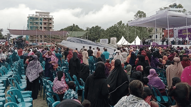 Pavilion collapses at Sreemangal event venue ahead of PM’s arrival