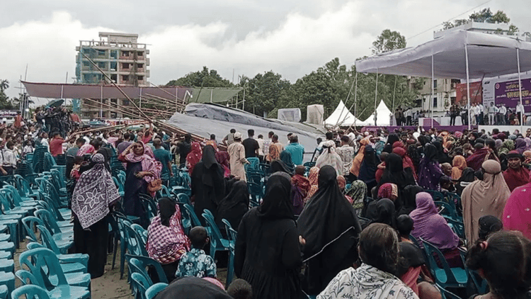 Pavilion collapses at Sreemangal event venue ahead of PM’s arrival