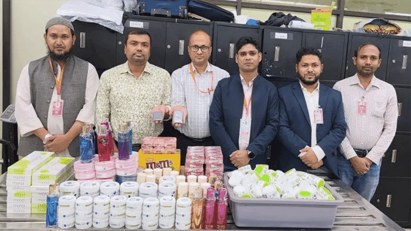 Customs seize Tk2.73cr in illegal goods at Dhaka airport over five days