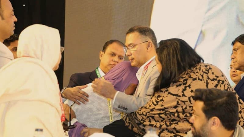 Tarique Rahman breaks down hearing cries of families of the disappeared